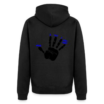 Color changeable | WASD Gamer Gaming Hand - Unisex Premium Organic Zip Hoodie - black - Back - Nico (187cm)