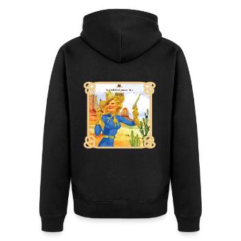 Soyez une fille - Veste à capuche bio Premium Unisexe - noir - Dos - Nico (187cm)