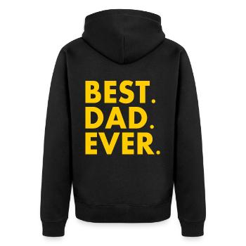 Best dad ever - Veste à capuche bio Premium Unisexe - noir - Dos - Nico (187cm)