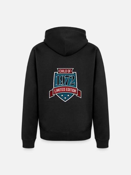 Child of 1972 - Unisex Premium Organic Zip Hoodie - black