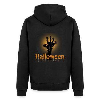 Halloween Creepy Cemetery Moon Witch Vampire - Veste à capuche bio Premium Unisexe - noir - Dos - Nico (187cm)