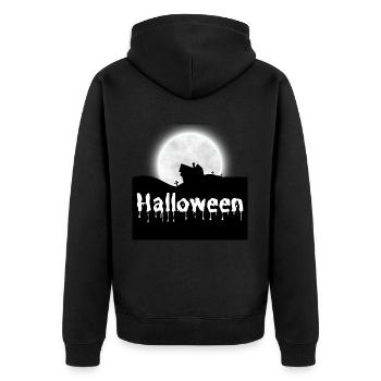 Halloween Creepy Cemetery Moon Witch Vampire - Veste à capuche bio Premium Unisexe - noir - Dos - Nico (187cm)