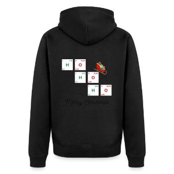Merry chemical Christmas (black font) - Unisex Premium Organic Zip Hoodie - black - Back - Nico (187cm)