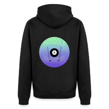 Miniature golf - Unisex Premium Organic Zip Hoodie - black - Back - Nico (187cm)