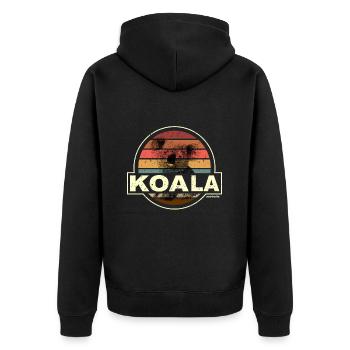KOALA Australie - Veste à capuche bio Premium Unisexe - noir - Dos - Nico (187cm)