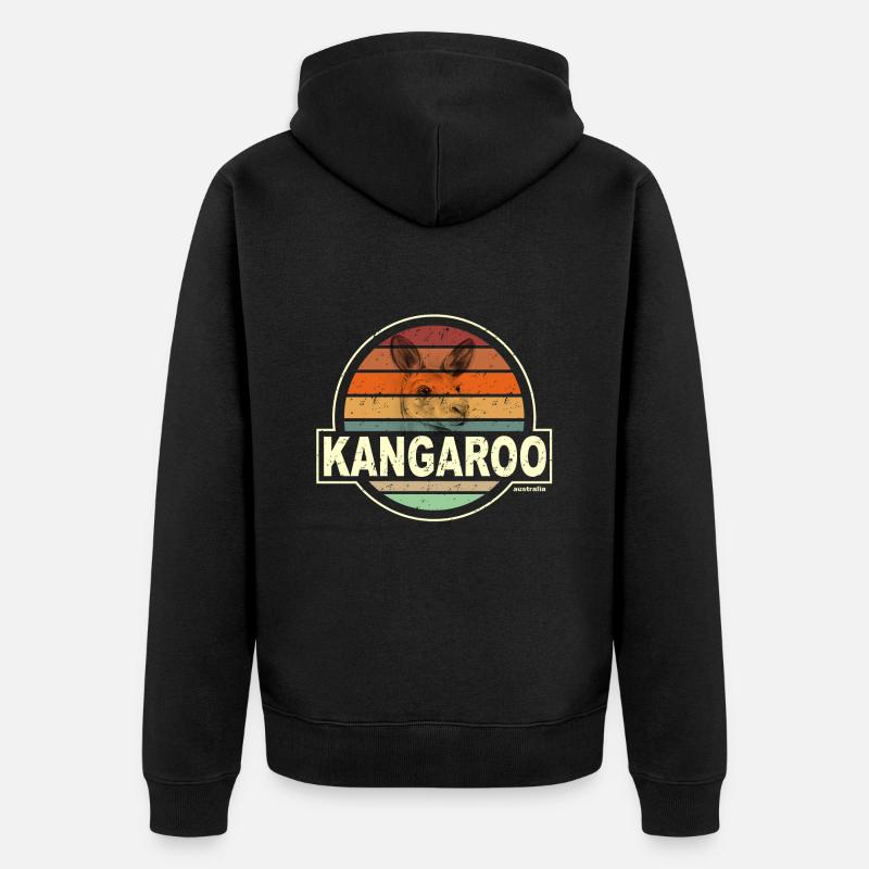 KANGAROO australia - Unisex Premium Bio Zip Hoodie - Schwarz