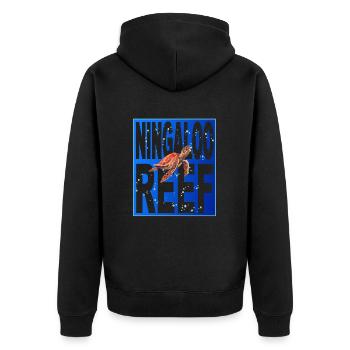 Ningaloo Reef - Australia - Unisex Premium Bio Zip Hoodie - Schwarz - Hinten - Nico (187cm)