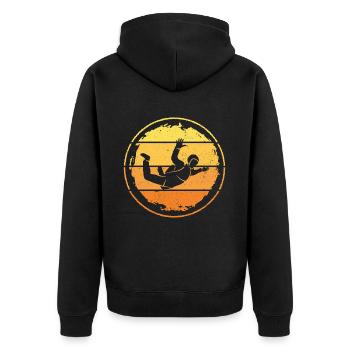 Skydiver Skydiving Skydiver Parachute - Unisex Premium Organic Zip Hoodie - black - Back - Nico (187cm)