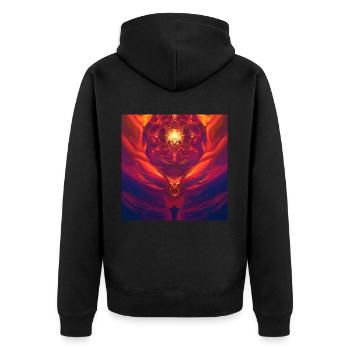 Firebug - Unisex Premium Organic Zip Hoodie - black - Back - Nico (187cm)
