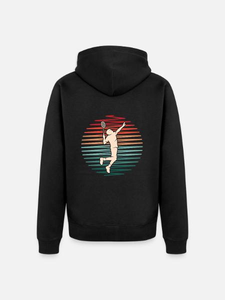 Badminton player Badminton - Unisex Premium Organic Zip Hoodie - black