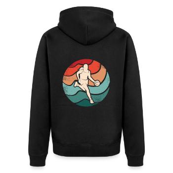 Basketball player Basketball player Women Basketball - Unisex Premium Organic Zip Hoodie - black - Back - Nico (187cm)