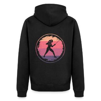Escrime Escrime Sport Épée Femmes Escrimeuse - Veste à capuche bio Premium Unisexe - noir - Dos - Nico (187cm)