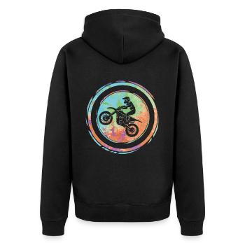 Motocross Biker Motorsport Kids Moto - Veste à capuche bio Premium Unisexe - noir - Dos - Nico (187cm)