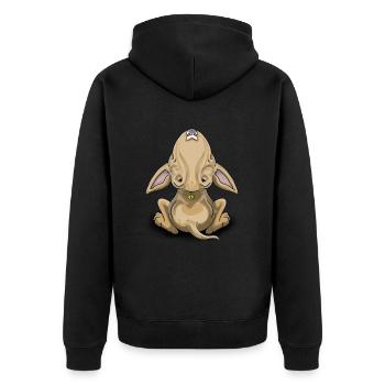 Bullterrier fauve - Veste à capuche bio Premium Unisexe - noir - Dos - Nico (187cm)