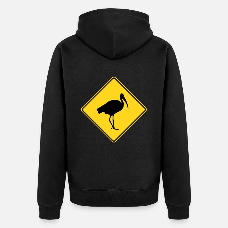 Panneau Bin Chicken Road - Veste à capuche bio Premium Unisexe - noir