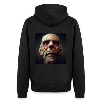Vieux zombie - Veste à capuche bio Premium Unisexe - noir - Dos - Nico (187cm)