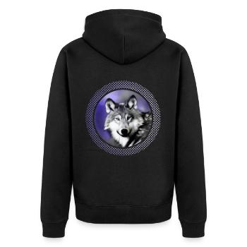 Loup - Veste à capuche bio Premium Unisexe - noir - Dos - Nico (187cm)