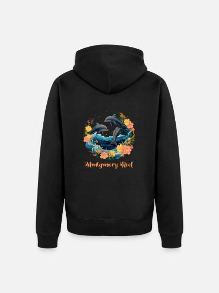 Montgomery Reef - Unisex Premium Organic Zip Hoodie - black