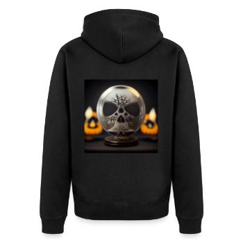 Boule à neige crépitante - Veste à capuche bio Premium Unisexe - noir - Dos - Nico (187cm)