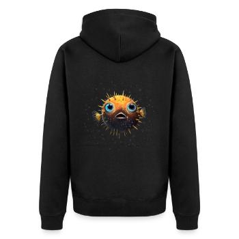 Poisson-globe - Veste à capuche bio Premium Unisexe - noir - Dos - Nico (187cm)