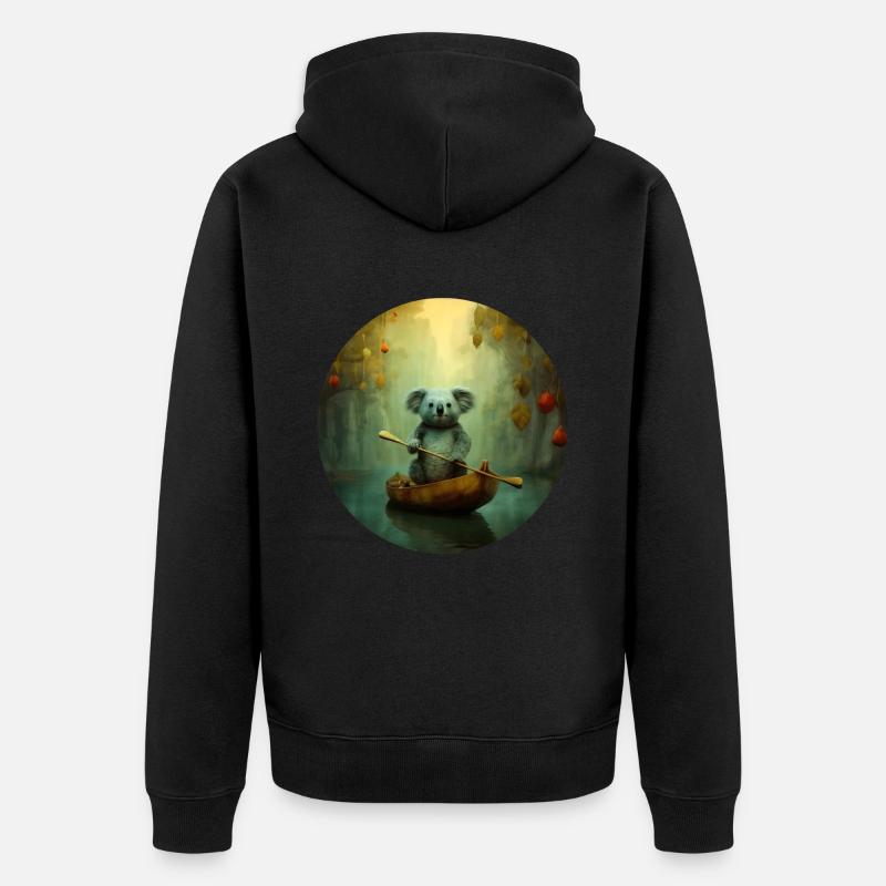 Koala à Venise - Veste à capuche bio Premium Unisexe - noir