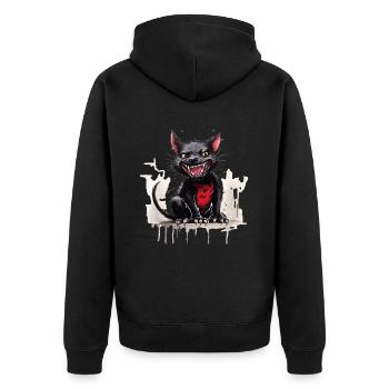 Cute Tasmanian devil - Unisex Premium Organic Zip Hoodie - black - Back - Nico (187cm)