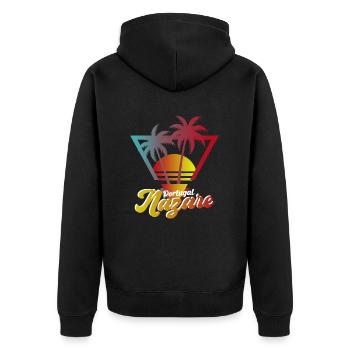 Nazare Surf Paradise Portugal - Veste à capuche bio Premium Unisexe - noir - Dos - Nico (187cm)