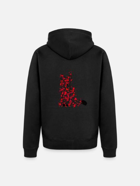 Foxx GeomeTRIX bunt - Unisex Premium Bio Zip Hoodie - Schwarz