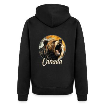 CANADA - Veste à capuche bio Premium Unisexe - noir - Dos - Nico (187cm)