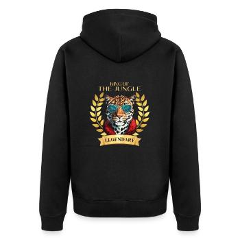 Roi légendaire de la jungle - Veste à capuche bio Premium Unisexe - noir - Dos - Nico (187cm)