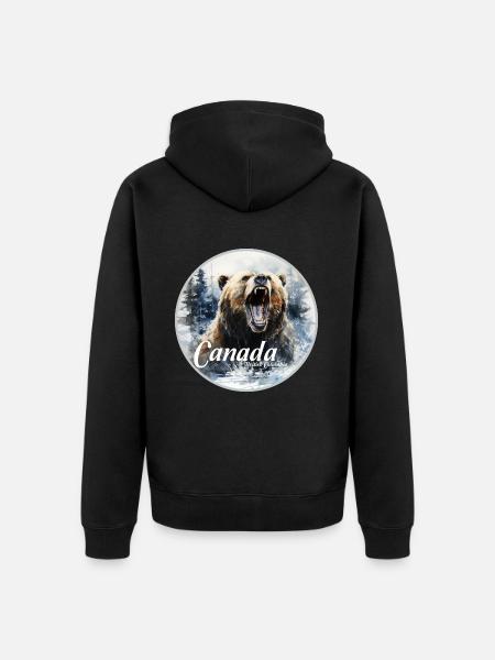 Canada British Columbia - Unisex Premium Organic Zip Hoodie - black