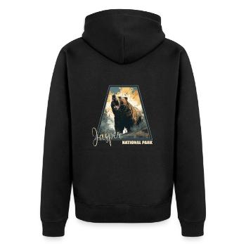 Parc national Jasper - Veste à capuche bio Premium Unisexe - noir - Dos - Nico (187cm)