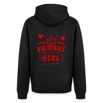Anniversaire Fille Idée cadeau Fille Anniversaire - Veste à capuche bio Premium Unisexe - noir - Dos - Nico (187cm)