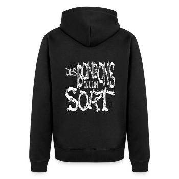 Des bonbons ou un sort thème horreur osseux - Veste à capuche bio Premium Unisexe - noir - Dos - Nico (187cm)