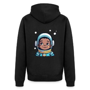 Astronaute mignon #3 - Veste à capuche bio Premium Unisexe - noir - Dos - Nico (187cm)