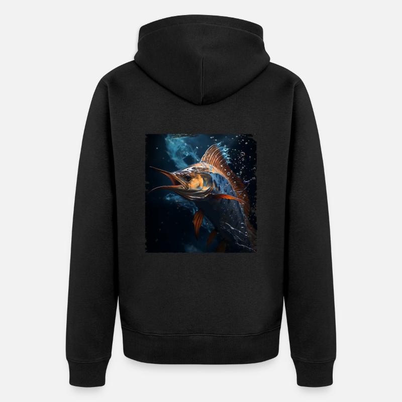 Marlin sous l’eau - Veste à capuche bio Premium Unisexe - noir