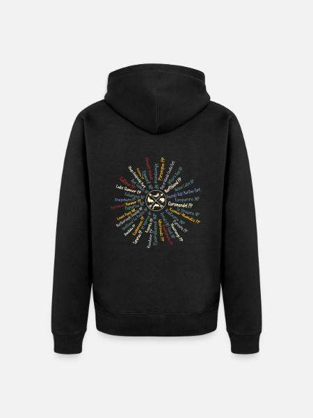 National Parks Neuseeland - Unisex Premium Bio Zip Hoodie - Schwarz