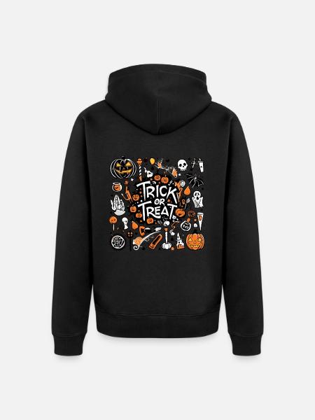 Süßes oder Saures - Unisex Premium Bio Zip Hoodie - Schwarz