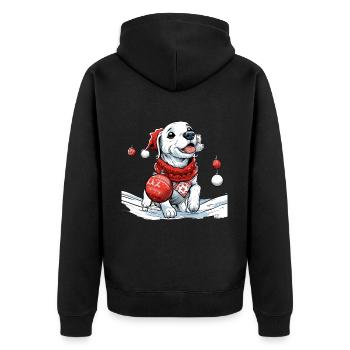 Un chien de Noël - Veste à capuche bio Premium Unisexe - noir - Dos - Nico (187cm)