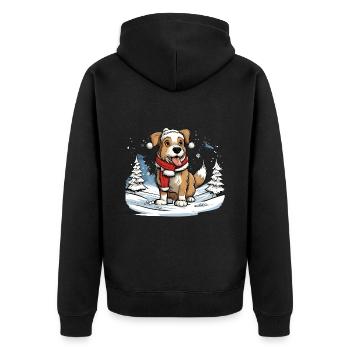 Chien festif - Veste à capuche bio Premium Unisexe - noir - Dos - Nico (187cm)