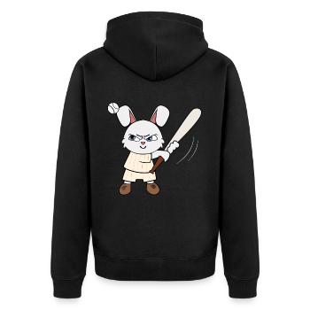 Baseball enfants lapin je drôles d’animaux | Sport - Veste à capuche bio Premium Unisexe - noir - Dos - Nico (187cm)