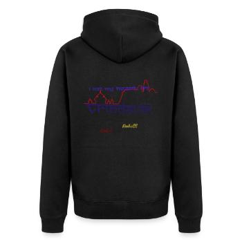 i lost my heart in vrindavan - Unisex Premium Bio Zip Hoodie - Schwarz - Hinten - Nico (187cm)