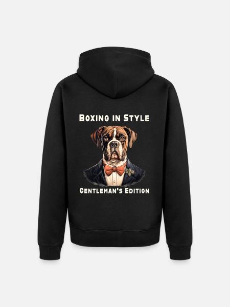 Boxing In Style - Unisex Premium Organic Zip Hoodie - black