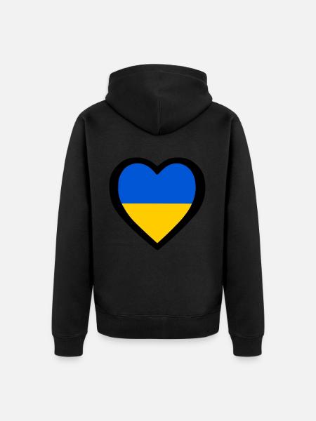 Ukraine - Unisex Premium Bio Zip Hoodie - Schwarz