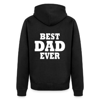 Best dad ever - Veste à capuche bio Premium Unisexe - noir - Dos - Nico (187cm)