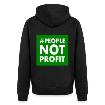 People not profit - Veste à capuche bio Premium Unisexe - noir - Dos - Nico (187cm)