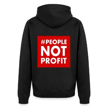 People not profit - Veste à capuche bio Premium Unisexe - noir - Dos - Nico (187cm)