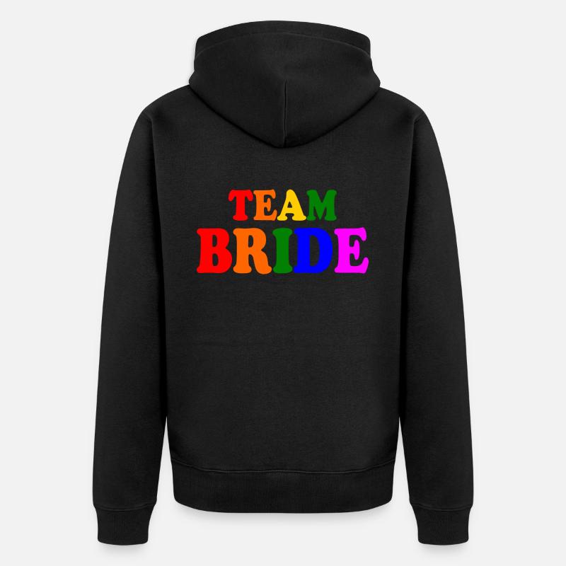 Team bride - Veste à capuche bio Premium Unisexe - noir