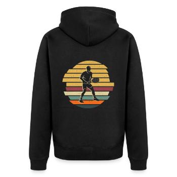 Joueur de tennis Vintage Tennis Club Joueur de tennis - Veste à capuche bio Premium Unisexe - noir - Dos - Nico (187cm)