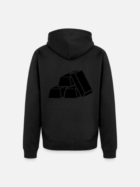 Gold Silhouette icon - Unisex Premium Bio Zip Hoodie - Schwarz